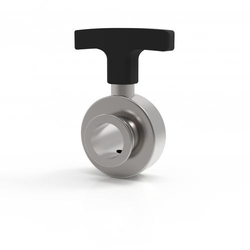 Valvola a farfalla - 3BVM-25KF-VV-S - VACOM - manuale / per cavo rotondo / in acciaio inossidabile