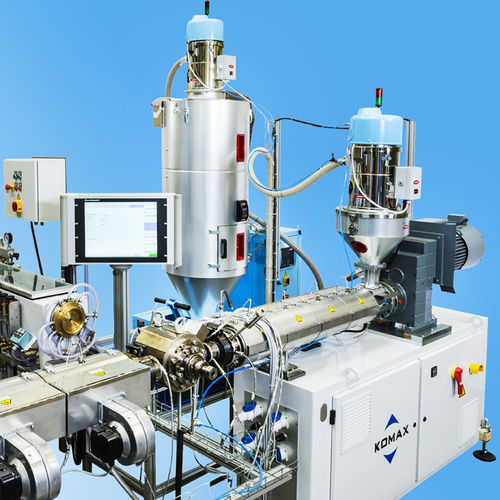 Linea di estrusione multistrato - KOMAX - con raffreddamento ad acqua / monostrato / con unità di stampa in linea