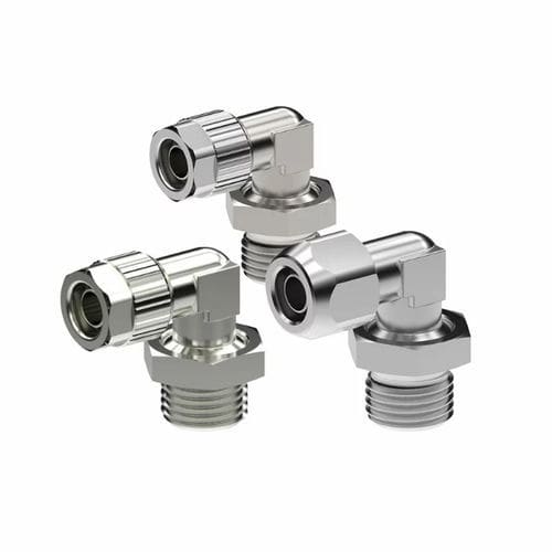 Raccordo idraulico - AVS Römer - rapido / gomito a 90° / in ottone nichelato