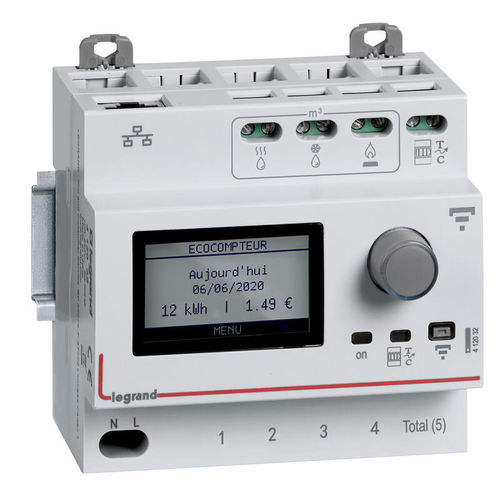 Contatore di energia elettrica monofase - 4 120 32 - Legrand - su guida DIN / 50 Hz / 60 Hz
