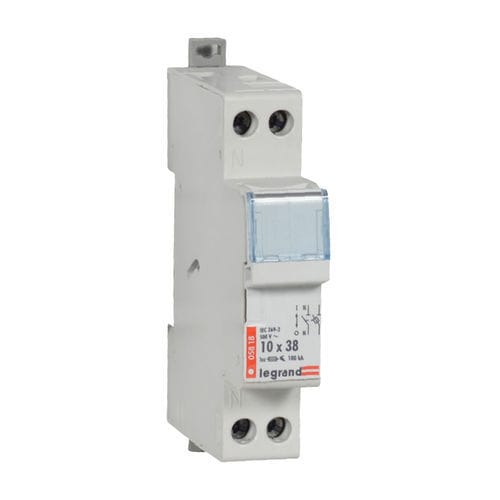 Porta fusibile cilindrico - 0 058 18 - Legrand - bloccabile / su guide DIN / classe aM
