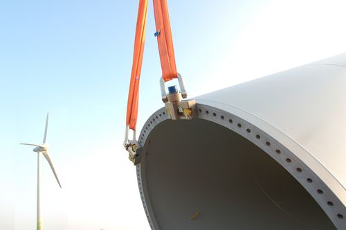 Anello di sollevamento ad avvitamento - ACTEK WKA-System - HTS Hydraulische Transportsysteme GmbH - per l'assemblaggio di generatori eolici