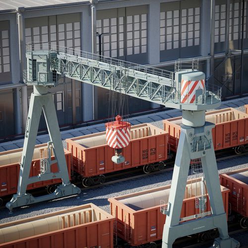 Gru a cavalletto su guida di scorrimento - EX'M - per container / da scaricamento navi / per carichi pesanti