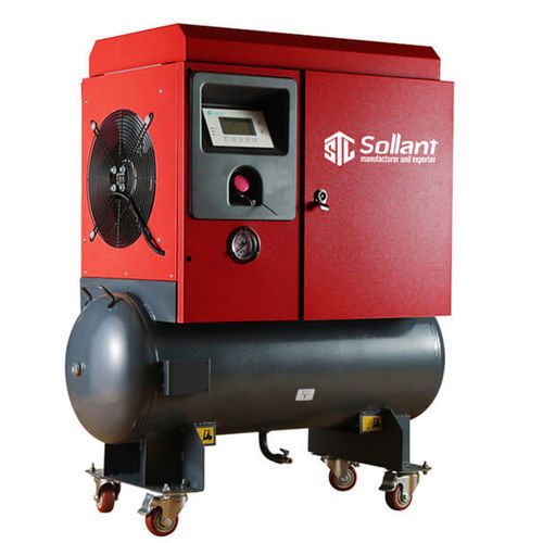 Compressore a vite - SLTS series - Shanghai Sollant Energy Saving Technology Co., Ltd - d'aria / con motore elettrico / mobile