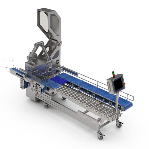 Incartonatrice invaschettatrice orizzontale - TESA UR-50 - TEMIC S.L.U. - robotizzata / per prodotti alimentari surgelati / per vaschette