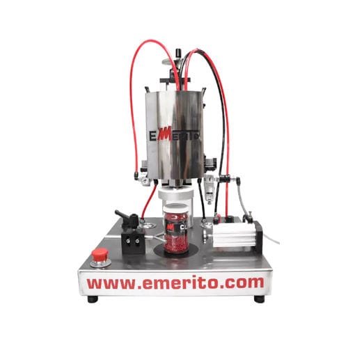 Incapsulatrice semiautomatica - Emerito S1 - Emerito S.L. - pneumatica / per contenitori in vetro / per vasetti