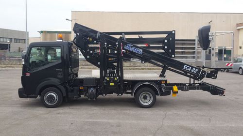 Piattaforma di lavoro aerea montata su trattore - SCA 22 HE - Safi Group srl - montata su camion / elettroidraulica / per uso esterno