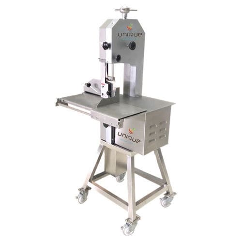 Segaossa a nastro industriale - JGJ100 - Zibo Unique Machinery Co., Ltd. - in acciaio inossidabile / con piano d'appoggio scorrevole