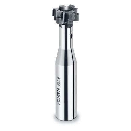 Fresa per scanalature a T - ETC90 - Avantec Zerspantechnik GmbH - a inserti multitaglienti / per ghisa / per acciaio