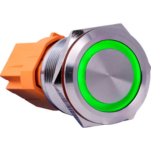 Pulsante IP67 - Button22C-M-GR - Joy-It - in acciaio inossidabile / a LED verde / ad azione momentanea