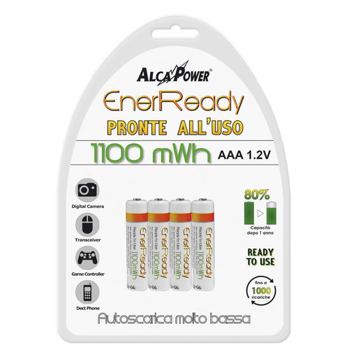 Batteria Ni-MH - AP1100ER - Alcapower - tipo AA / IEC