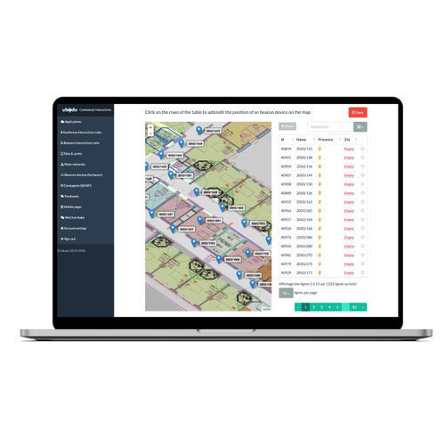 Software per cruscotto - Ubudu SAS - per mappatura / per infrastrutture / RTLS