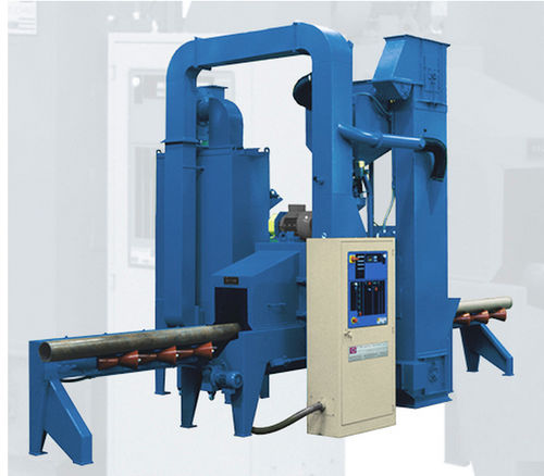 Granigliatrice con nastro trasportatore a rulli - SCT series - C.M. SURFACE TREATMENT SpA - a 2 turbine / per tubi / per cilindri