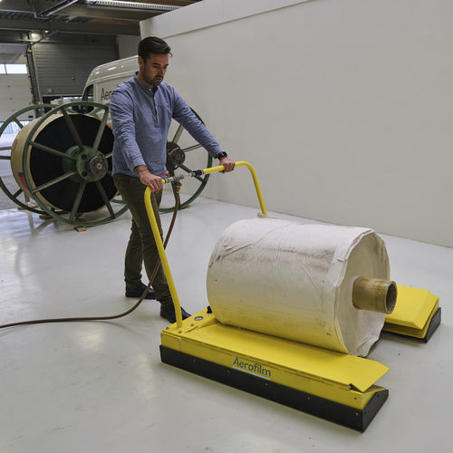 Spostatore di rulli per attrezzatura di movimentazione - Aerofilm Systems - di film plastico / per avvolgicavo / per bobine di acciaio