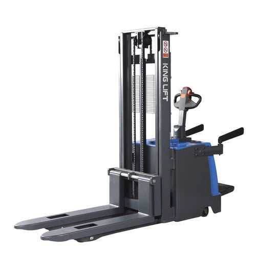 Accatastatore elettrico - KLD-EA/EC - JIANGSU KING-LIFT EQUIPMENT.,LTD. - con piattaforma per conducente / da trasporto / per magazzino