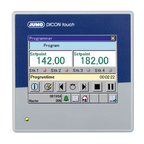 Programmable logic controller integrato - DICON  - JUMO Process Control, Inc. - su guida DIN / uscite / RS485