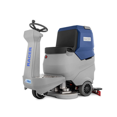 Lavasciuga pavimenti uomo a bordo - RACER R 85 FD 65 BC - Dorico Technologies srl - a batteria / compatta