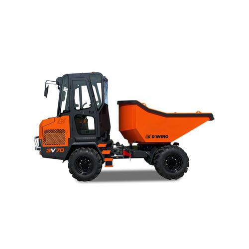 Mini dumper gommato - 3V70 - AMOG SRL - diesel / con benna orientabile / a telai articolati