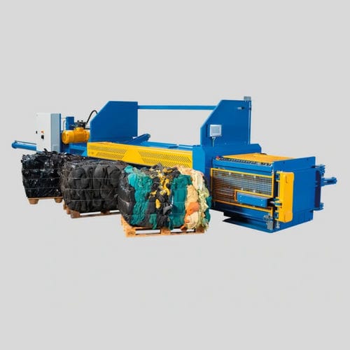 Pressa imballatrice per rifiuti - IP 42F series - I-COMPACT - per tessili / per pneumatici / orizzontale