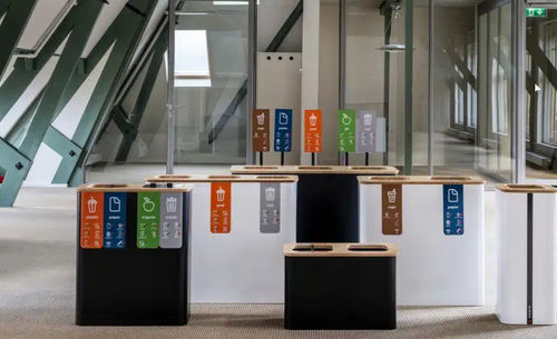 Contenitore per rifiuti per raccolta differenziata - I-COMPACT - in acciaio galvanizzato / in plastica / modulare