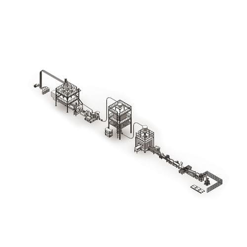 Linea di estrusione doppia vite - ES series - Feininger (Nanjing) Energy Saving Technology Co., Ltd. - ad alto rendimento / controllata da PLC / per granulazione