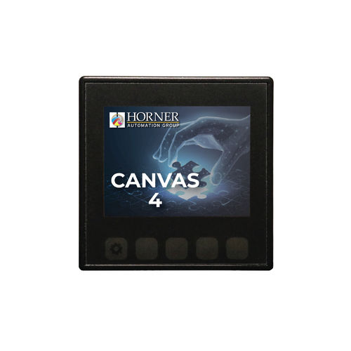 HMI con tastiera - Canvas 4 - Horner Automation Group - su guida DIN / 320 x 240 / TFT LCD
