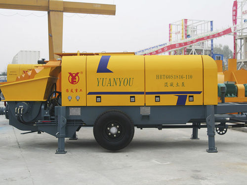 Pompa per calcestruzzo montata su rimorchio - HBTS series - Shandong Yuanyou Heavy Industry Science&Technology Co., Ltd. - per cantiere