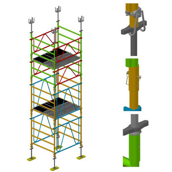 Ponteggio a torre fisso - SHORING TOWER D - DACAME, S.L. - per facciata / modulare