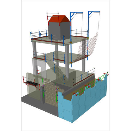 Parapetto per punto di accesso con scala - DACAME, S.L. - per cantiere / per scala da cantiere