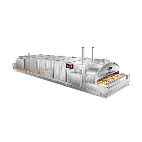 Forno per il settore agroalimentare a tunnel - Foshan Shunde Qualibake Food Machinery Co., Ltd. - per pane / di riscaldamento / a gas