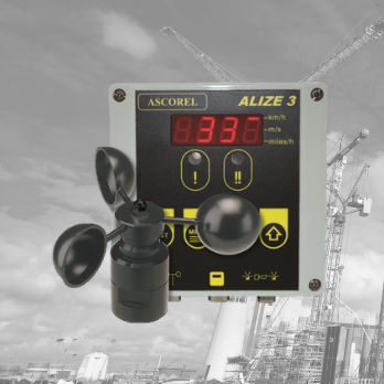 Indicatore di velocità del vento - ALIZÉ 3 - ASCOREL - digitale / con allarme / per gru