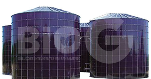 Serbatoio in acciaio - Bio água engenharia - per acque reflue / per effluenti / per fanghi di depurazione