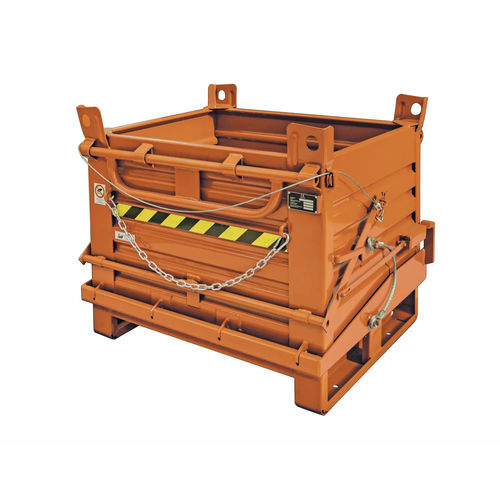 Benna per rifiuti in acciaio galvanizzato - SL154 series  - Justrite Italia SRL - per carrello elevatore