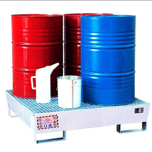 Vasca di raccolta per fusti - EKON 104 Z series  - Justrite Italia SRL - 4 fusti / in acciaio / per pallet