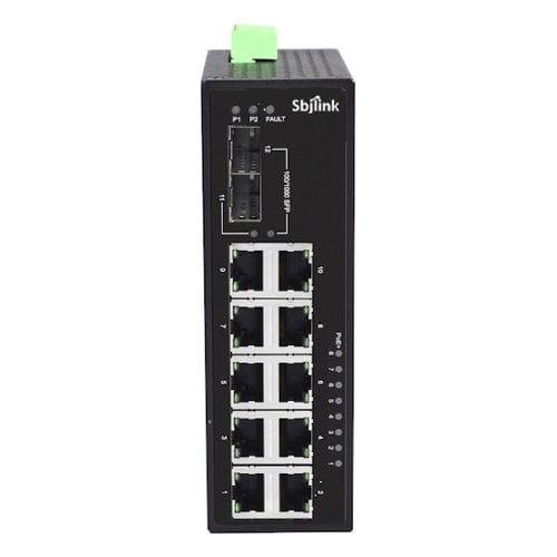 Switch Ethernet non gestibile - RPT-1012G-2F-X4 - Sbjlink/Subject Link Inc. - 12 porte / Ethernet gigabit / su guida DIN