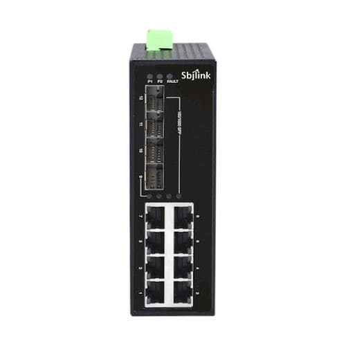 Switch Ethernet non gestibile - RPT-1012G-4F-X4  - Sbjlink/Subject Link Inc. - 12 porte / Ethernet gigabit / su guida DIN