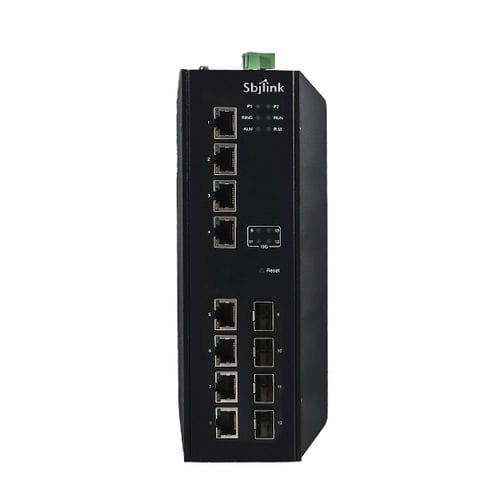 Switch Ethernet gestibile - RPT-2012X-4F-T-X1 - Sbjlink/Subject Link Inc. - 12 porte / Ethernet gigabit / su guida DIN
