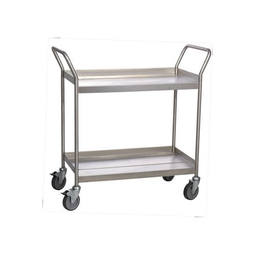 Carrello da trasporto - Manuvit - di servizio / in acciaio inossidabile / 2 livelli