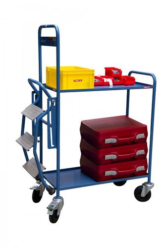 Carrello di stoccaggio - Manuvit - in metallo / con cestello / pieghevole