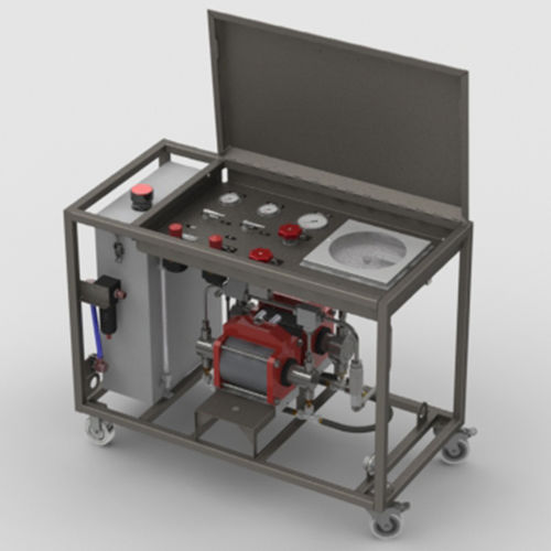 Unità per prove di pressione per officina - BMS - RESATO High Pressure Technology - mobile / azionata ad aria
