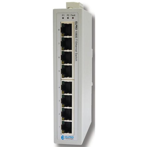 Switch Ethernet non gestibile - 1080E-T - ELPRO Technologies - 8 porte / 10/100BaseT(X) / su guida DIN