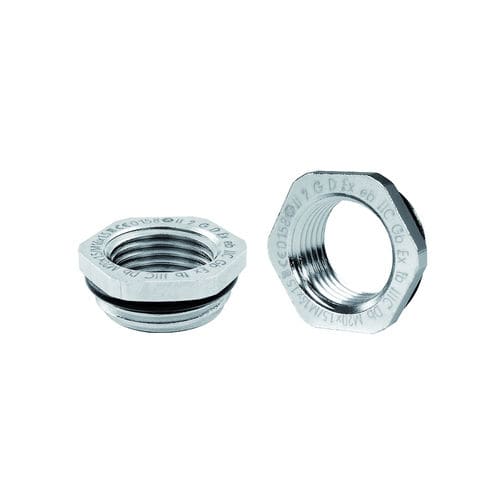 Riduzione maschio-femmina filettata - R102-1xxxx-zz-EX series - Jacob GmbH - in ottone nichelato / esagonale / antideflagrante