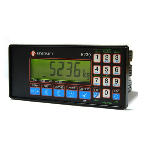 Indicatore di peso display LCD - 5230 - Rinstrum - ad incastro / su guida DIN / a prova di polvere