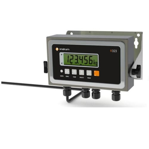 Indicatore di peso display LCD - R323 Classic - Rinstrum - ad incastro / IP65 / in acciaio inossidabile