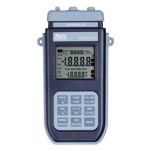 Termoanemometro a filo caldo - HD2103 series  - Delta OHM - a elica / IP66 / portatile