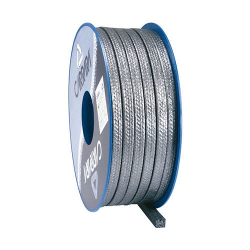 Baderna In Grafite Flessibile | 3x3 Mm X 10m | Per Valvole E Tenute Meccaniche | Resistente Al Calore