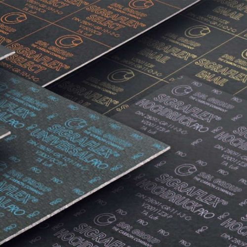 Foglio di guarnizione in grafite - SIGRAFLEX® series - Carrara Global Sealing Solution - in acciaio inossidabile / altri materiali / per flangia