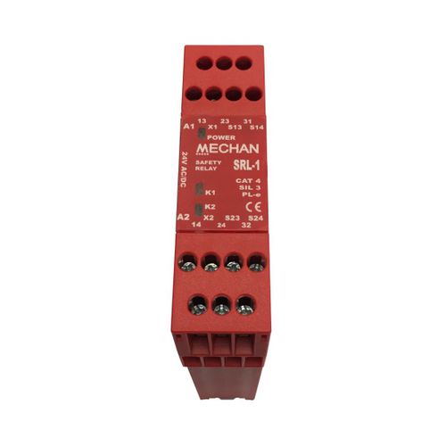 Relè di sicurezza di arresto di emergenza - SRL1 - Mechan Controls - 2NA/NC / SIL / su guida DIN
