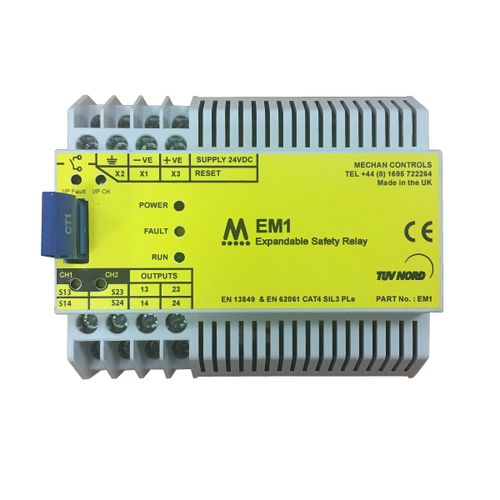 Unità di controllo di sicurezza - EM1 - Mechan Controls - su guida DIN / modulare