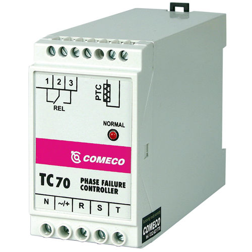 Relè di sorveglianza di temperatura - 250 V | TC70 - Comeco Control & Measurement - di sequenza di fasi / trifase / per motore elettrico